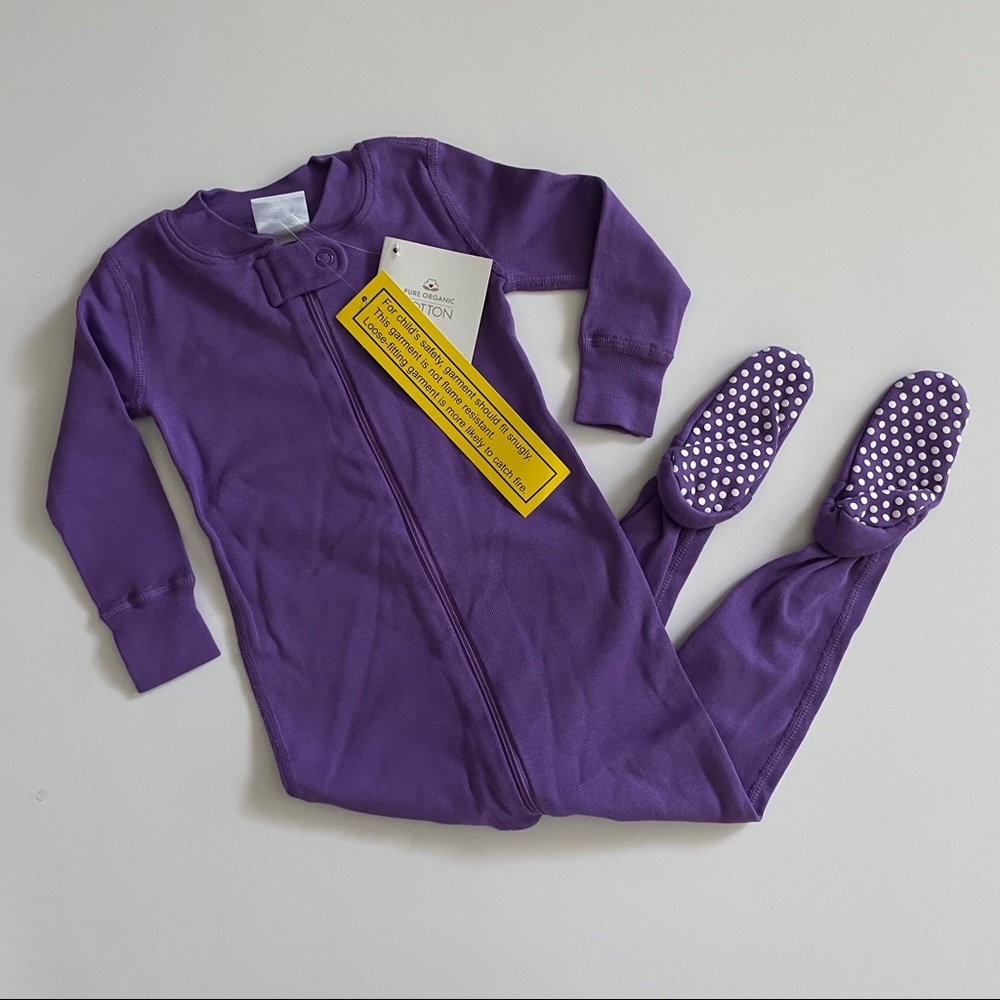 NWT Organic Cotton Purple Hanna Andersson Footies